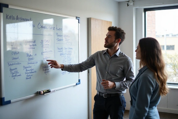 Coach travaillant avec un client